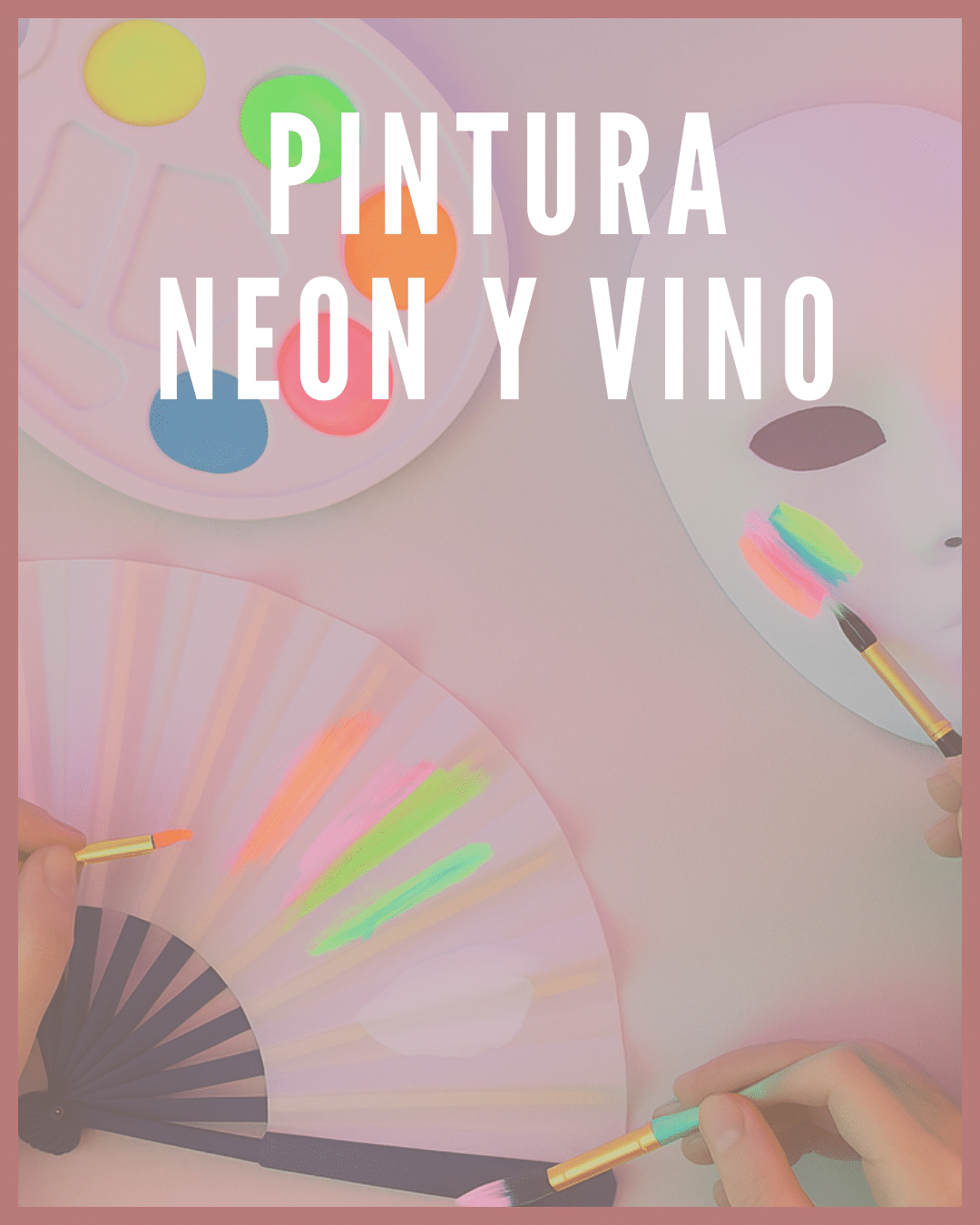 pintar abanicos taller creativo en Mataró