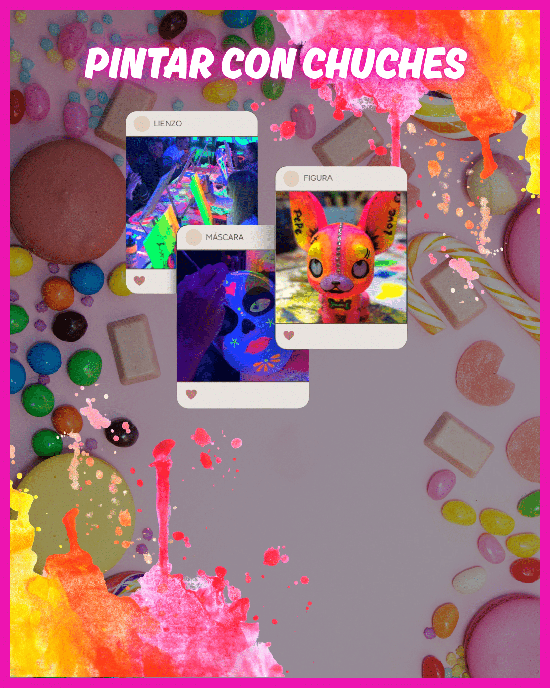 taller para niños pintura neon en Mataró