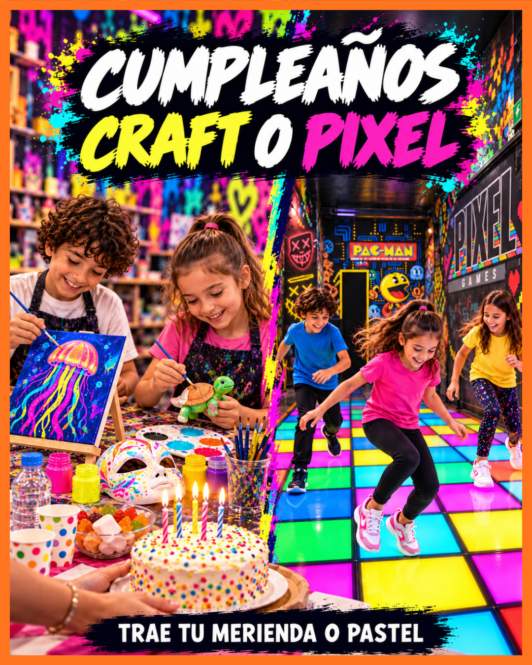 cumpleaños para niños con pastel